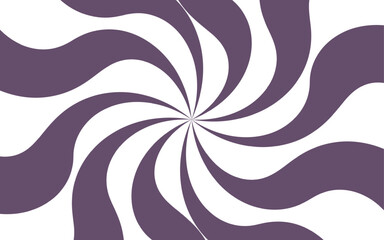 Dynamic abstract spiral design with a central focal point with wavy stripes. Hypnotic swirl radiates symmetrically sense of motion and energy. Graphic, and retro-inspired illusion of spinning or depth