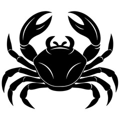 red crab on white background