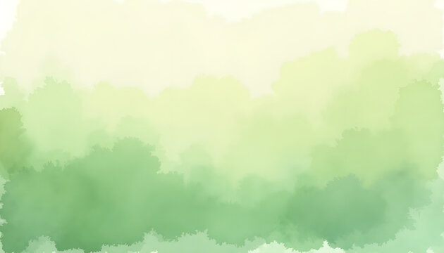 Abstract Green Watercolor Background with Soft Blurred Edges for Nature Themes