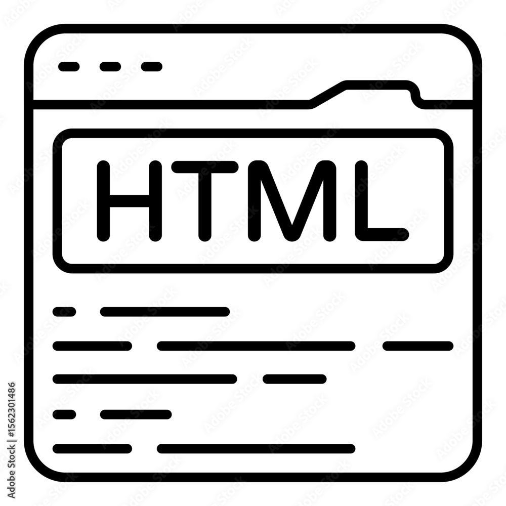 Wall mural perfect design icon of html website
