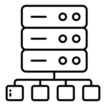 An icon design of server network