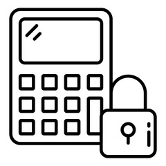 A unique design icon of secure calculation