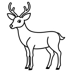 Obraz premium Reindeer icon perfect for holiday designs, decor, cards, and digital projects.