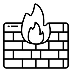 An editable design icon of firewall