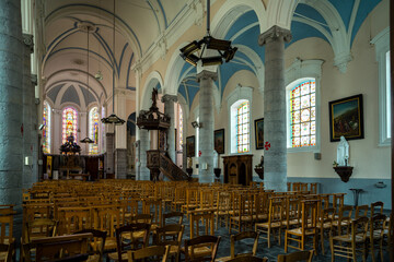Lecelles, France le 2 juin 2025 : Église catholique Saint-Denis à Lecelles en région Hauts de...