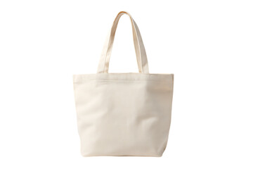 Blank white tote bag mockup isolated on black background.