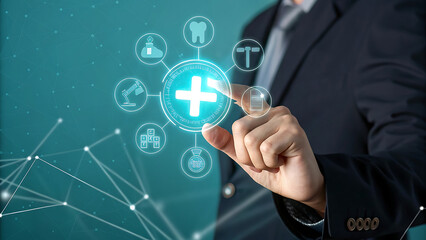 Fototapeta premium Digital Healthcare Transformation Innovative Technology Solutions for Modern Medicine