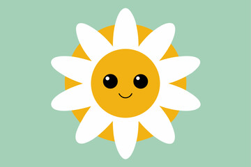 Decorative Daisy Card Nature Summer Floral Design