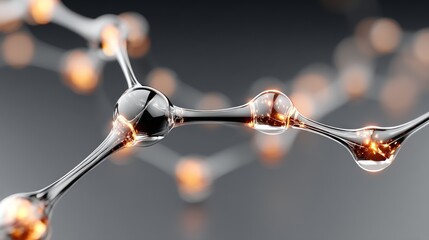 Microscopic Molecular Structure: A 3D Render of Interconnected Atoms