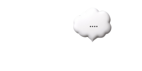 Thought bubble on black background for creative design projects