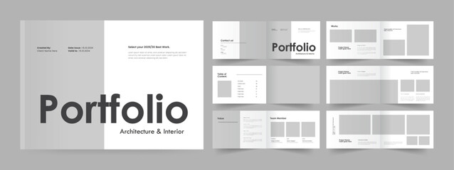 Landscape Portfolio. Architecture Portfolio. Modern Interior  Portfolio Design