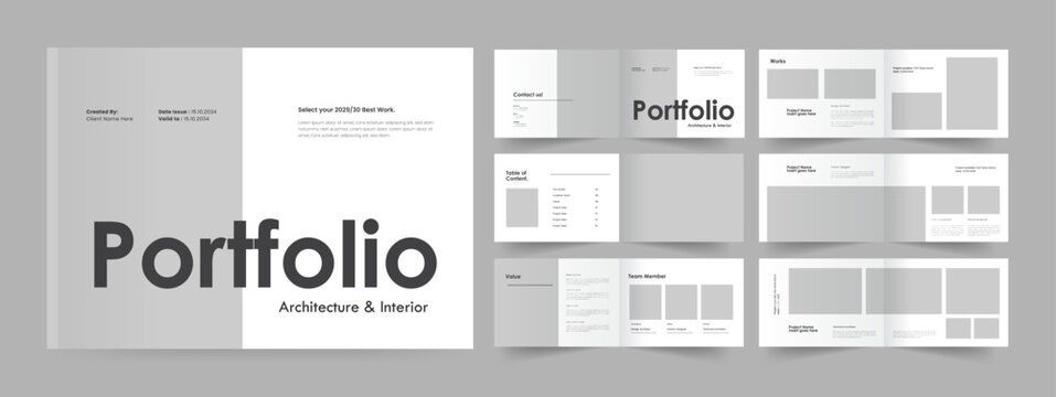 Landscape Portfolio. Architecture Portfolio. Modern Interior  Portfolio Design