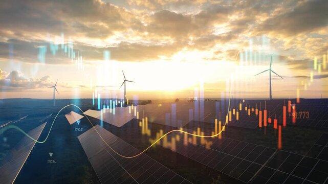 Increase in electricity prices on the world market. Green energy in full development.Investment finance chart,stock market business and exchange financial growth graph.	
 - Powered by Adobe