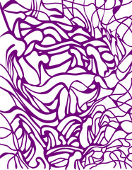 purple organic shapes pattern vertical vector