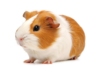  cutious guinea pig isolated on white background  PNG, ai generated