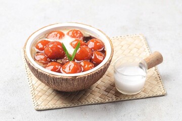 Biji Salak. Salak seeds are a ball-shaped snack made from a mixture of starch and sweet potatoes