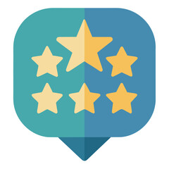 Rating Icon. Vector illustration of a gold star.