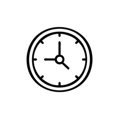 Clock icon showing time at three oclock on a hour minute