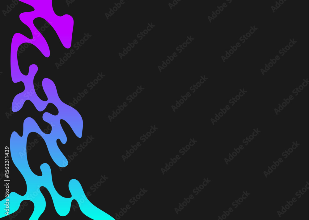 Poster abstract background with gradiet wavy line pattern and with some copy space area