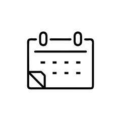 Calendar icon with rounded corners date indicators on a schedule time