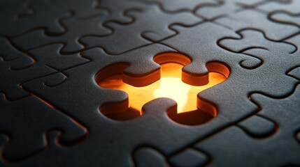 Dark puzzle piece missing