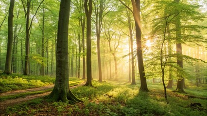 Obraz premium morning in the forest