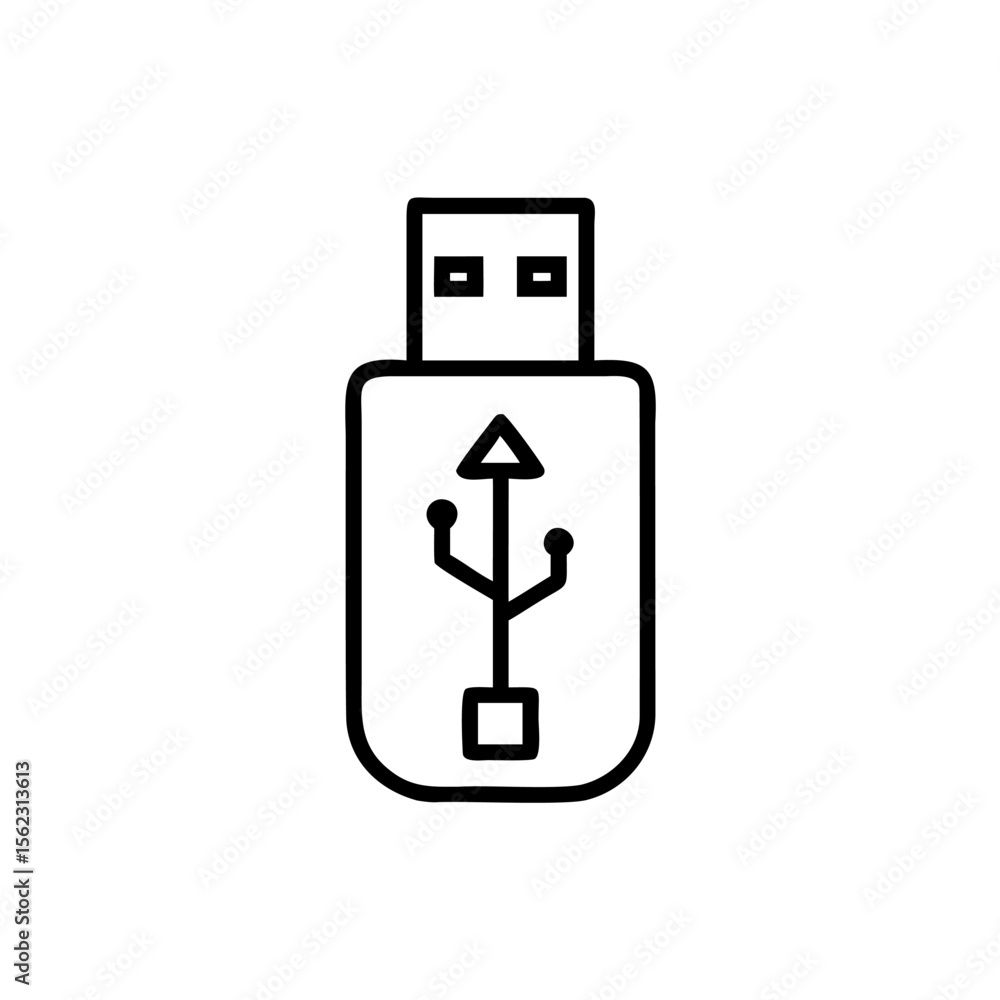 Fototapete a u s b flash drive with a u s b symbol on a memory storage