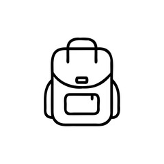 Handdrawn backpack on with a front pocket handle school travel