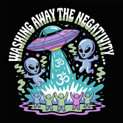 Alien Illustration Retro Cartoon