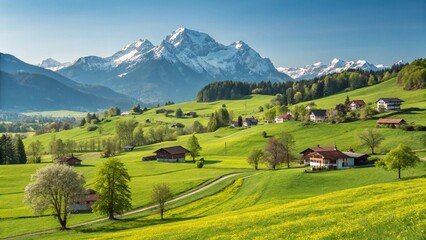 swiss alpine landscape
