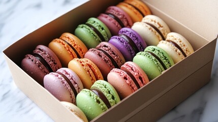 Colorful macarons in a box (1)