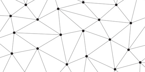 black network futuristic connection technology background with dots and lines for desktop. Structure molecule and communication. Template for science and technology presentation, Vector illustration.	