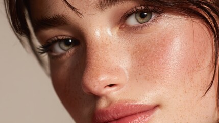 Radiant skin with vitamin rich skincare serum for rejuvenating spring glow