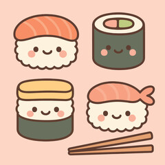Cute sushi kawaii