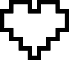 Fototapeta premium Pixel Art Heart – Retro 8-Bit Love Symbol for Games and Digital Designs. 