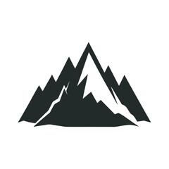 Mountain Range With Jagged Peaks Silhouette