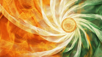 Indian Independence Day, August 15th, Design concept. Tricolor watercolor banner