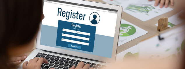 Online registration form for brisk form filling on the internet website