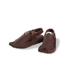 Stylish Peshawari  sandel on White background. 
