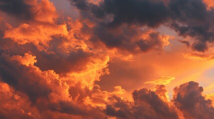 Fototapeta premium Beautiful sky at sunset time, no logos, no brands
