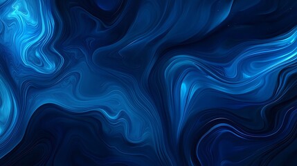 Swirling blue abstract background with dynamic fluid waves for modern designs and artistic projects
