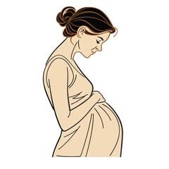 silhouette of pregnant woman