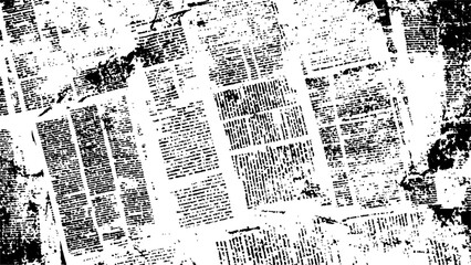  Vector newspaper with old grunge vintage unreadable paper texture background. White and black newspaper paper grunge vintage old aged texture. 