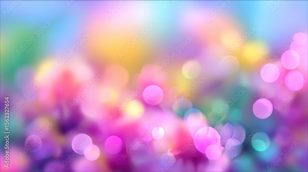 Poster blurred bokeh-style color background in soft pastel tones