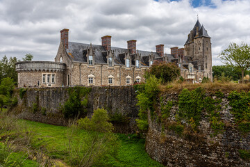 Main Building of Château de Blain on a Cloudy Day