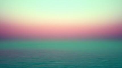 Serene gradient seascape with tranquil water reflections and pastel sky at dawn, nature