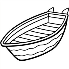 Wooden boat on water surface