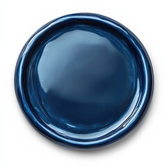 Navy blue wax seal with glossy finish