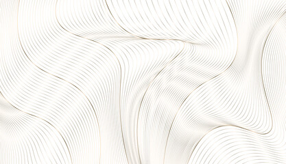 Golden wave lines luxury pattern. abstract isolated lines wavy, cloud elegant texture. illustration design on transparent background.
