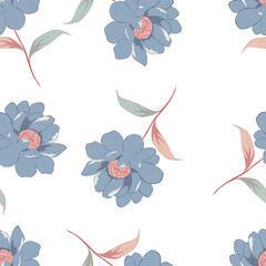 cute flower pattern image for fabric textile or wall decoration